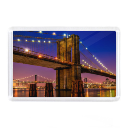 Магнит с принтом I love New York