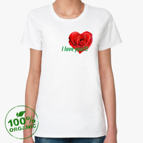 Женская футболка из органик-хлопка Любовь