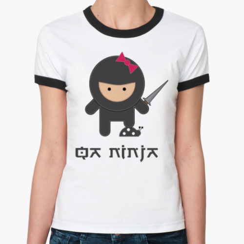Женская футболка Ringer-T QA Ninja