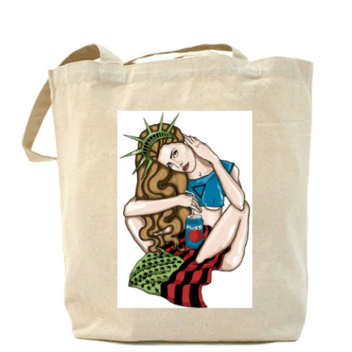 Сумка шоппер с принтом Lana Del Rey