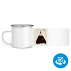 Кружка металлическая белая (круговая запечатка)