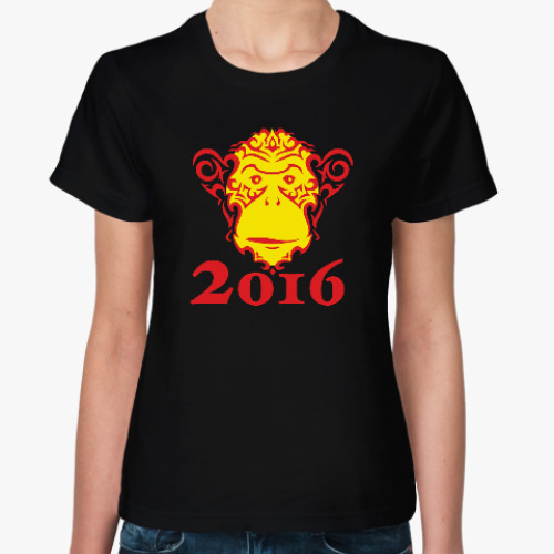 Женская футболка с принтом Год обезьяны 2016