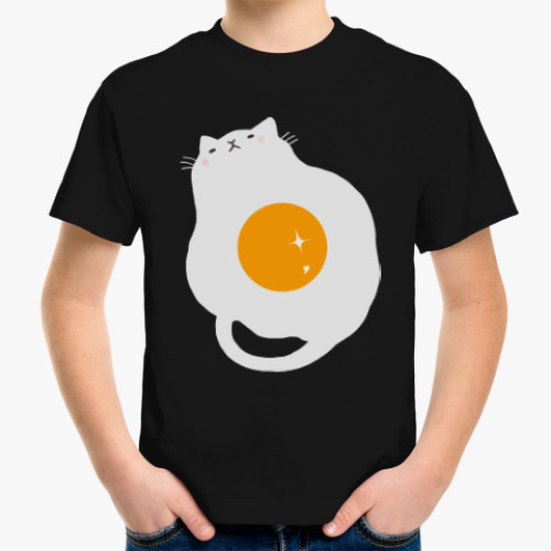 Детская футболка Кот-яичница