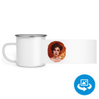 Кружка металлическая белая (круговая запечатка)