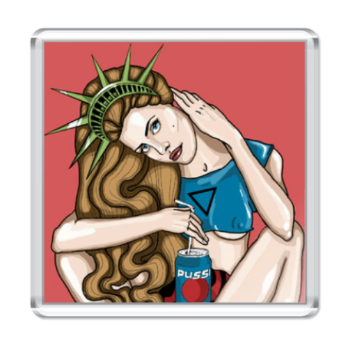 Магнит с принтом Lana Del Rey