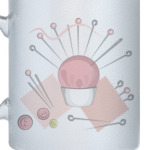 Розовая игольница