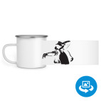 Кружка металлическая белая (круговая запечатка)