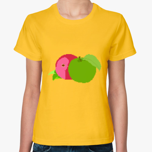 Женская футболка Green apple.
