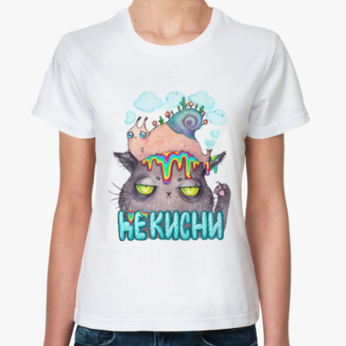 Классическая футболка Кот и улитка