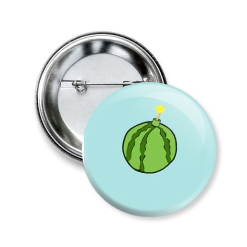 Значок 50мм с принтом Взрывной арбуз