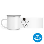 Кружка металлическая белая (круговая запечатка)