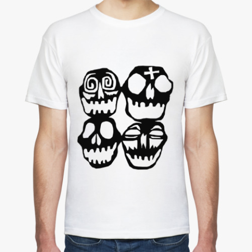 Футболка с принтом Primal Skulls