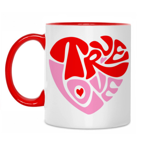 Кружка с принтом True Love