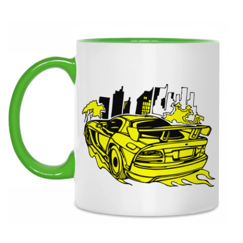 Кружка с принтом Street racing