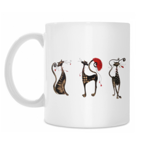 Кружка с принтом Кошки