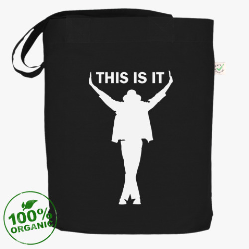 Сумка шоппер с принтом Майкл Джексон