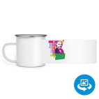 Кружка металлическая белая (круговая запечатка)