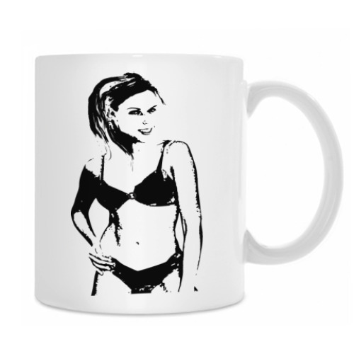 Кружка с принтом Девушка
