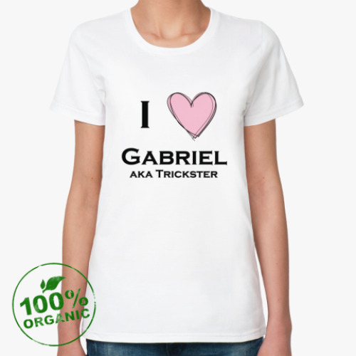 Женская футболка из органик-хлопка I Love Gabriel