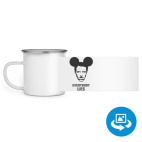 Кружка металлическая белая (круговая запечатка)