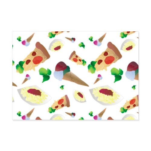 Виниловые наклейки Паттерн итальянской еды