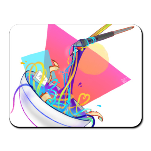 Коврик для мыши с принтом Карандаша лапша