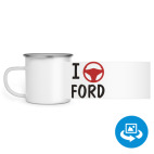 Кружка металлическая белая (круговая запечатка)