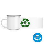 Кружка металлическая белая (круговая запечатка)