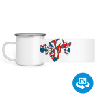 Кружка металлическая белая (круговая запечатка)