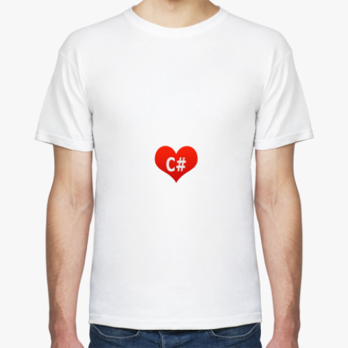 Футболка с принтом  I love C#