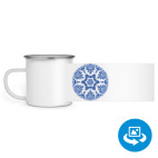 Кружка металлическая белая (круговая запечатка)