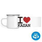 Кружка металлическая белая (круговая запечатка)