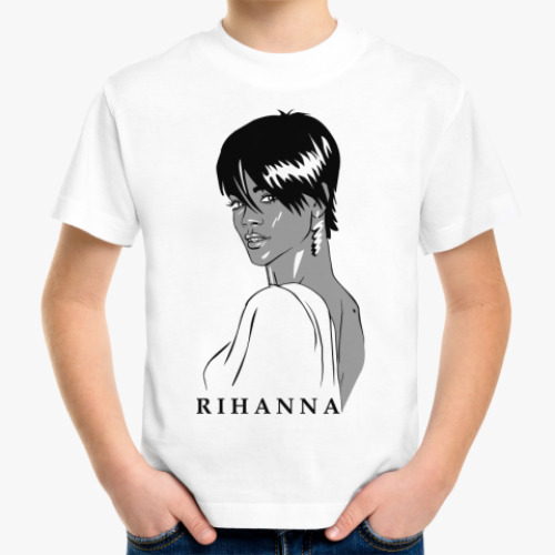 Детская футболка с принтом Rihanna