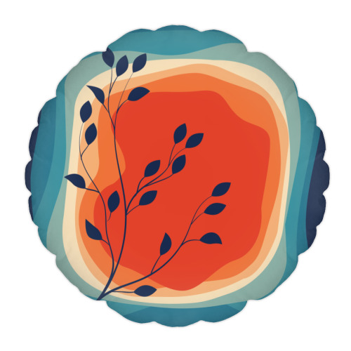 Подушка с принтом Листва