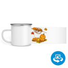 Кружка металлическая белая (круговая запечатка)