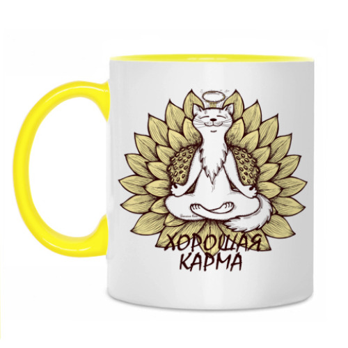 Кружка с принтом 'Хорошая карма'