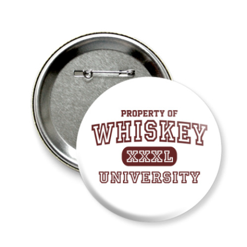 Значок 58мм Whiskey University