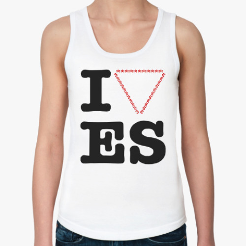 Женская майка с принтом  майка I love ES