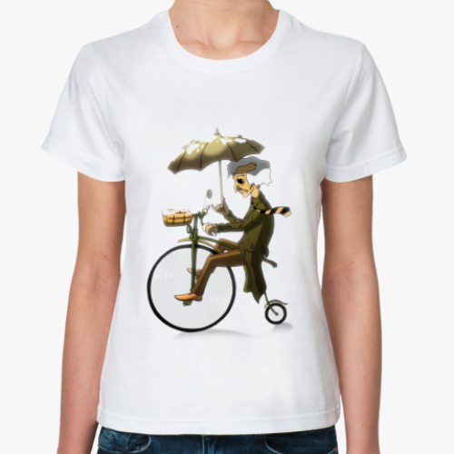 Классическая футболка с принтом  «Старик»