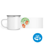 Кружка металлическая белая (круговая запечатка)