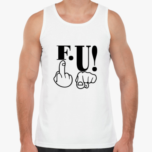 Майка с принтом F.U!