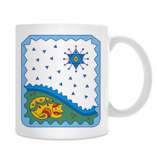 Кружка с принтом Зима