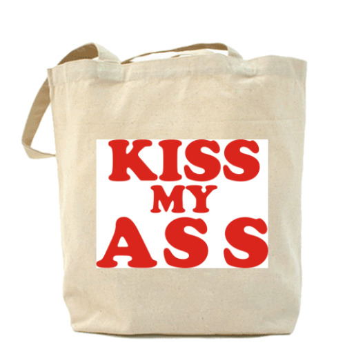 Сумка шоппер с принтом Kiss my ass