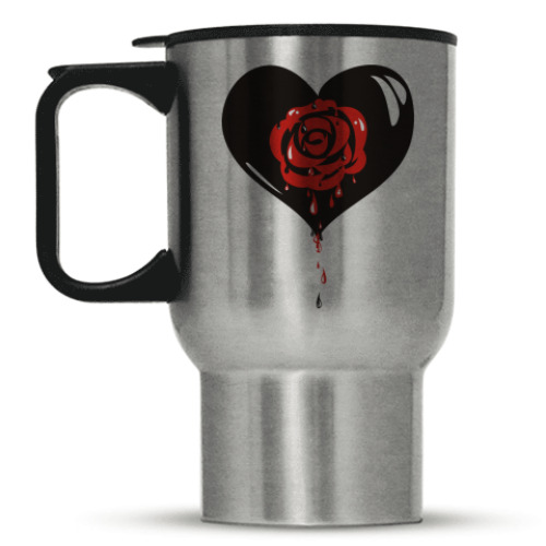 Кружка-термос с принтом Роза