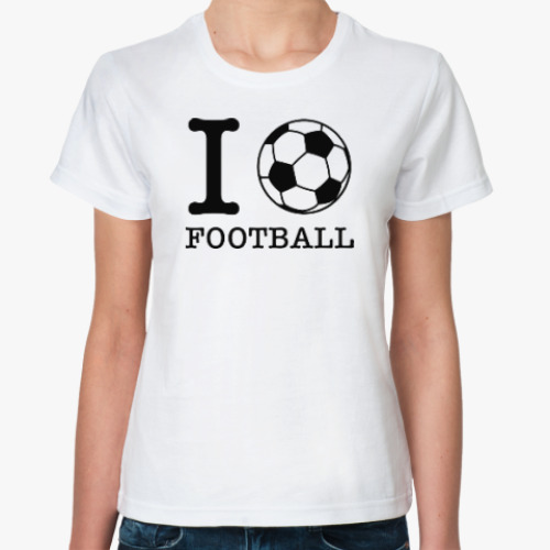 Классическая футболка I love football