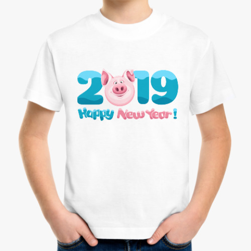 Детская футболка Год желтой свиньи 2019