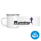 Кружка металлическая белая (круговая запечатка)