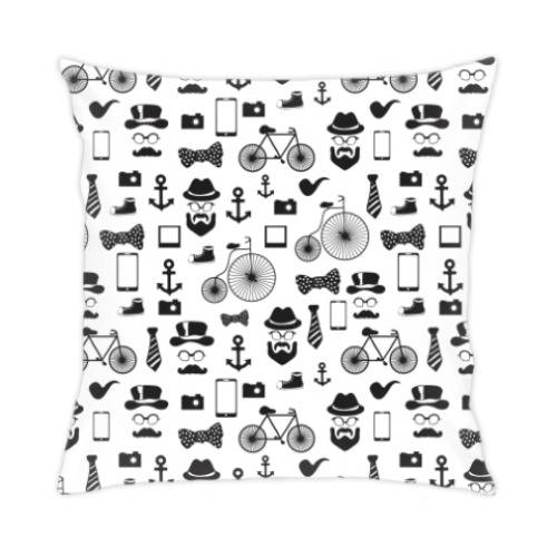 Подушка с принтом Хипстер набор