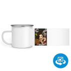 Кружка металлическая белая (круговая запечатка)