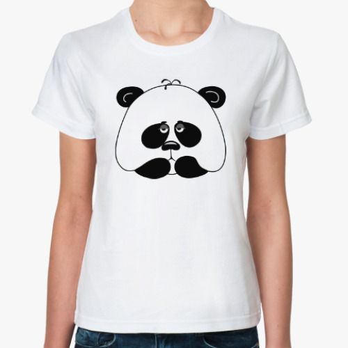 Классическая футболка Грустная панда